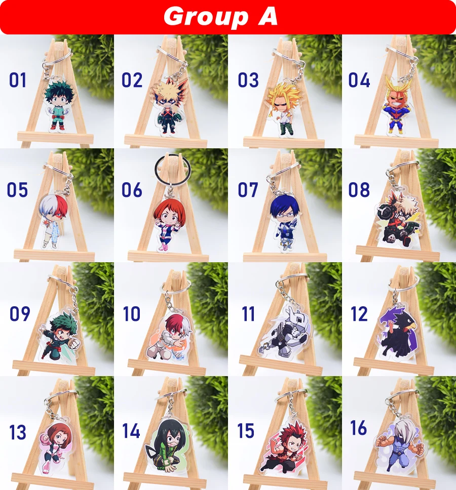 Горячая Распродажа аниме-брелок для ключей Chibi брелок 1 шт. Высокое качество Мультфильм брелок аксессуары амулеты акриловая подвеска часть одна