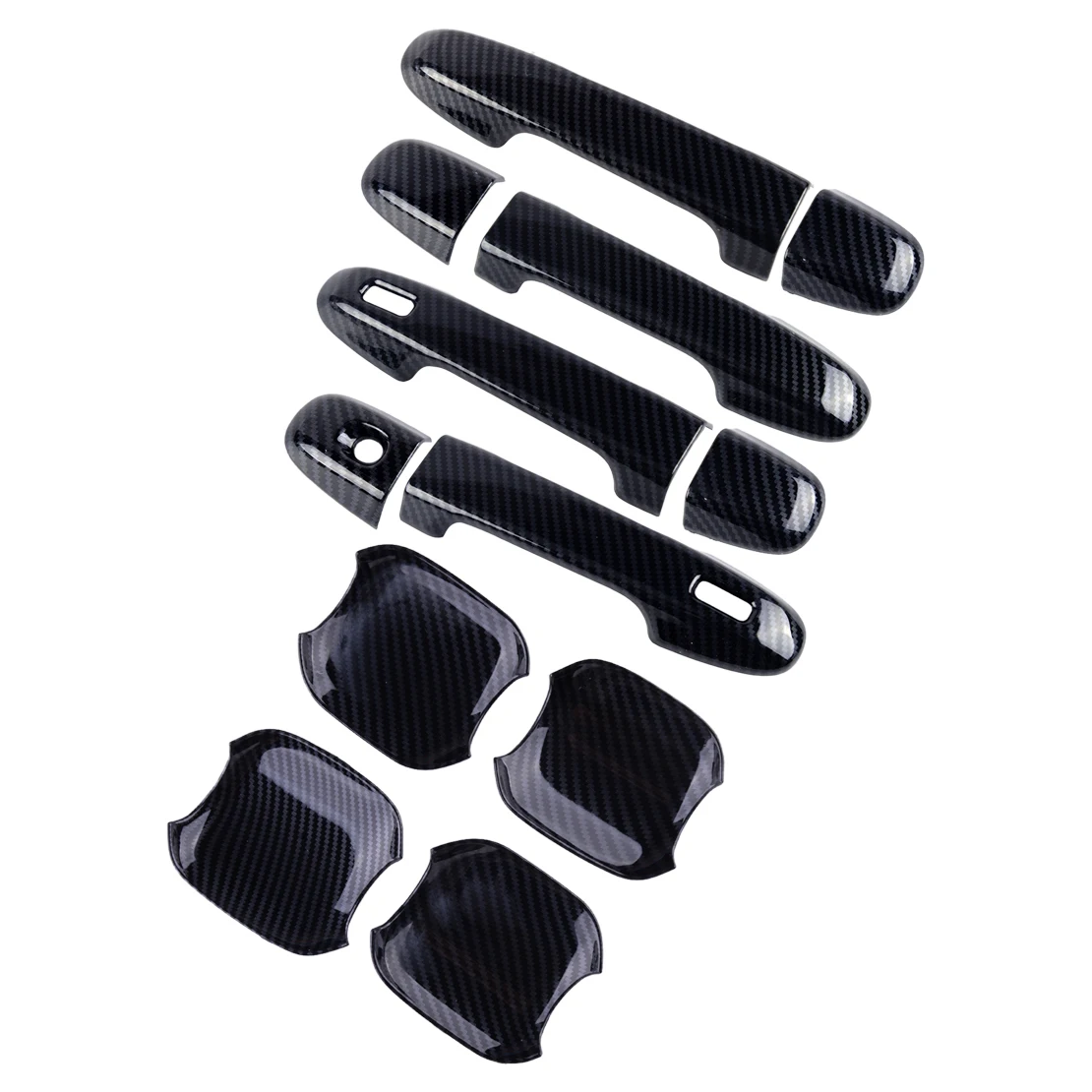 

Черная внешняя дверная ручка из углеродного волокна, крышка чашки, отделка, автомобильный АБС-пластик, подходит для Subaru Forester 2019 2020