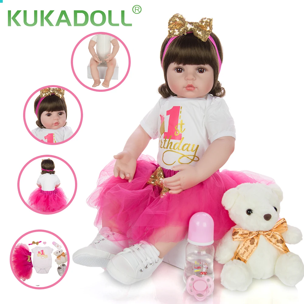 

Кукла-Реборн, 24 дюйма, с тканевым телом