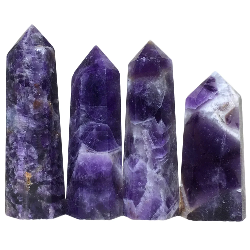 Натуральный Аметист кварц Хрустальная палочка точка украшение для дома