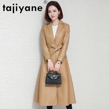 Tajiyane Genuine Leather Jacket Women Real Sheepskin Coat Autumn Winter Long Slim Outerwear for Wome