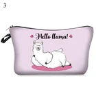 Забавные водонепроницаемые маленькие косметички, милая косметичка с ламой, КАКТУСОМ, синяя несессер, косметичка, органайзер для путешествий