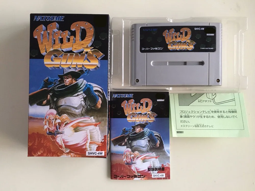 16 бит игры ** Wild Guns (Япония NTSC J версия! Коробка + руководство картридж!)|Игры для