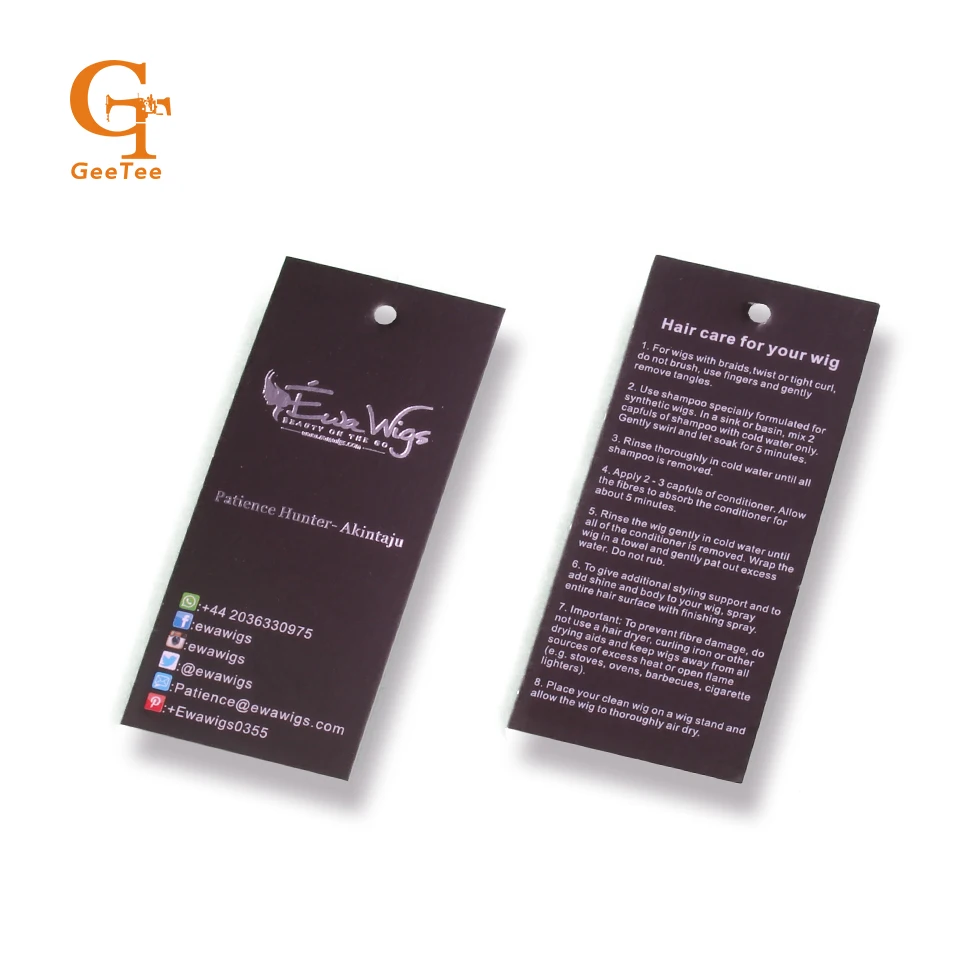 Пользовательское название магазина накладка из натуральных волос бренд Висячие