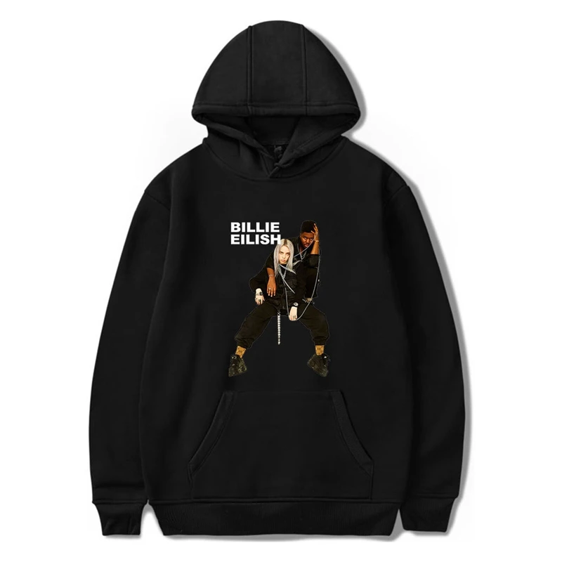 Billie Eilish 1 Зимняя негабаритная толстовка с капюшоном, пуловер, толстовка Billie Eilish, Женская Толстовка Poleron Mujer,, Ulzzang, длинный рукав, с капюшоном, уличная одежда - Цвет: Billie Eilish 1