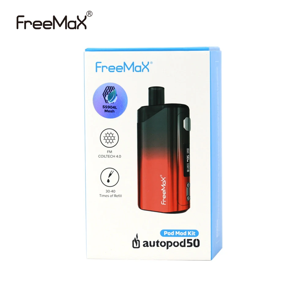 

Original Freemax Autopod50 Pod Mod Kit 4ml Cartridge 50W powered by 2000mah built-in battery E-Cigarette Vaporizer MTL Pod Kit