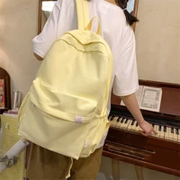 solid color backpack for teen waterproof women backpack college style travel rucksack large capacity simple school bags