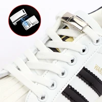 1 pair new elastic shoe laces magnetic locking no tie shoelaces flat used for all shoes sneakers child adult lazy shoelace