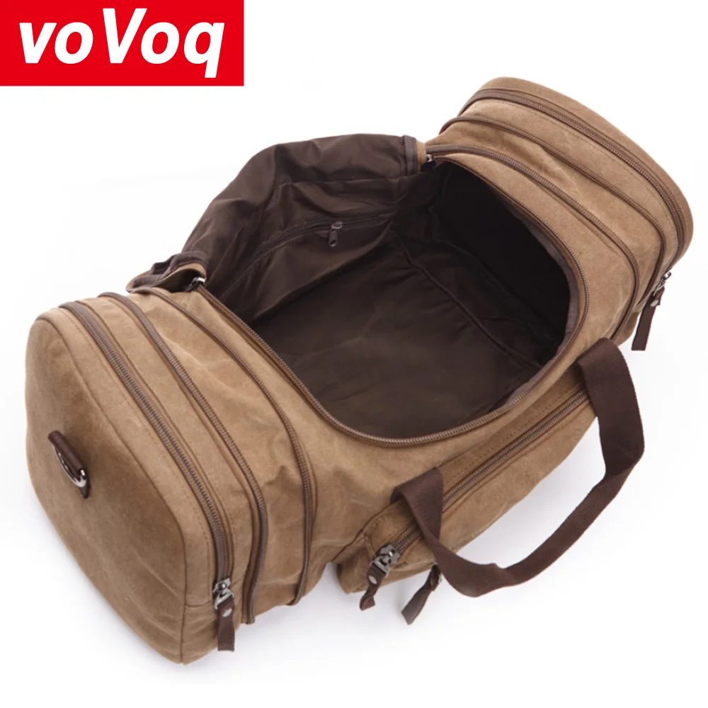 2020 Fashion Outdoor Travel Bag Portable Canvas Messenger Backpack Large Capacity Casual Weekend Bag Men Duffel Bag Travel Tote