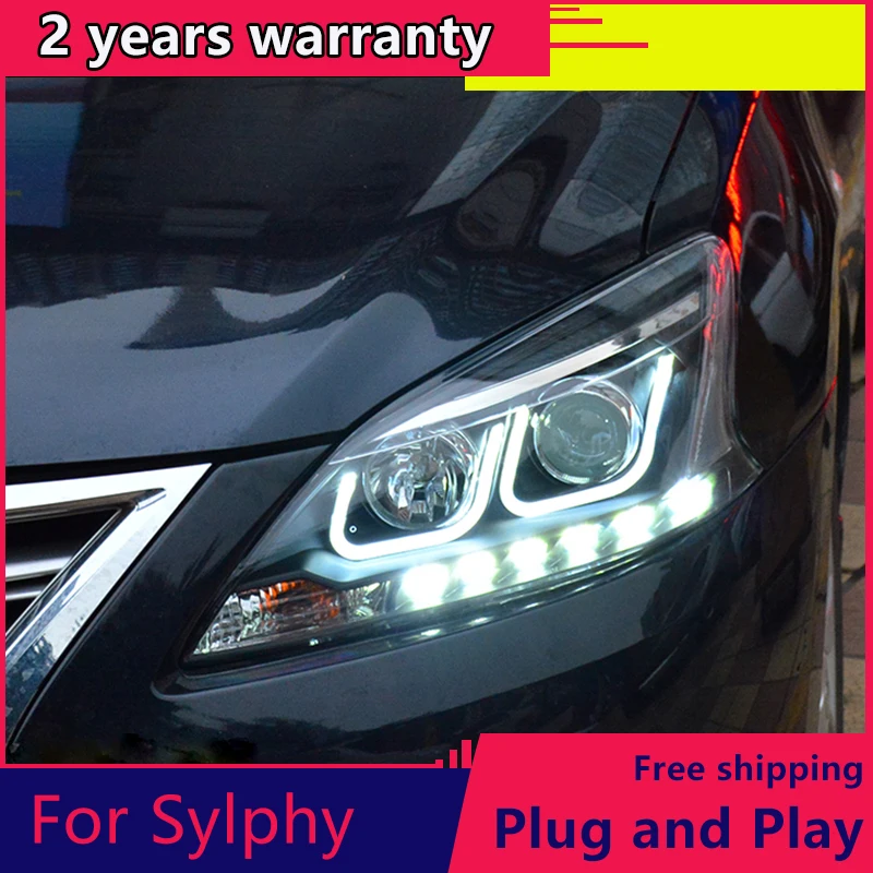 

KOWELL Car Styling Car Styling for Nissan Sylphy Headlights 2012-2015 Sentra LED Headlight LED DRL Bi Xenon Lens High Low Beam