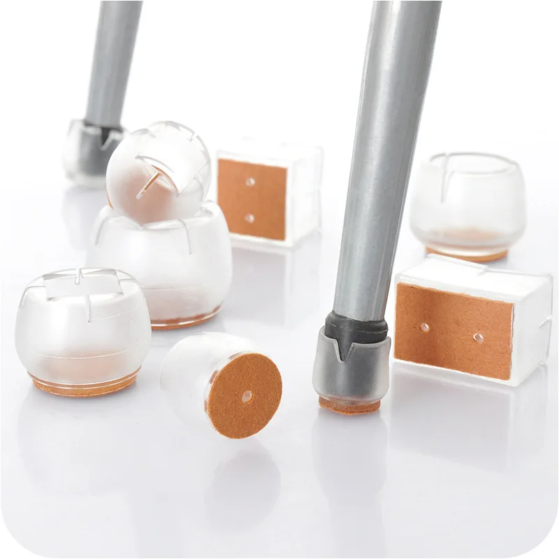 

10pcs Furniture Legs Silicone Rectangle Square Round Chair Leg Caps Feet Pads Furniture Table Covers Wood Floor Protectors