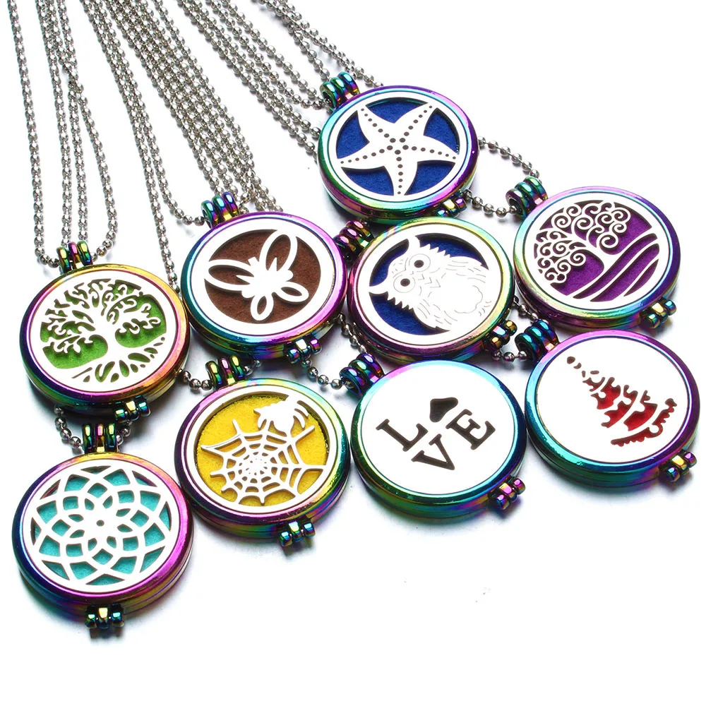 Красочное ожерелье с деревом жизни сова любовь ароматерапия открытый парфюм