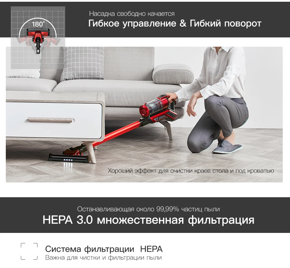 Proscenic I9 22000Pa перезаряжаемый беспроводной пылесос для дома с циклонным фильтром портативный вертикальный беспроводной пылесос