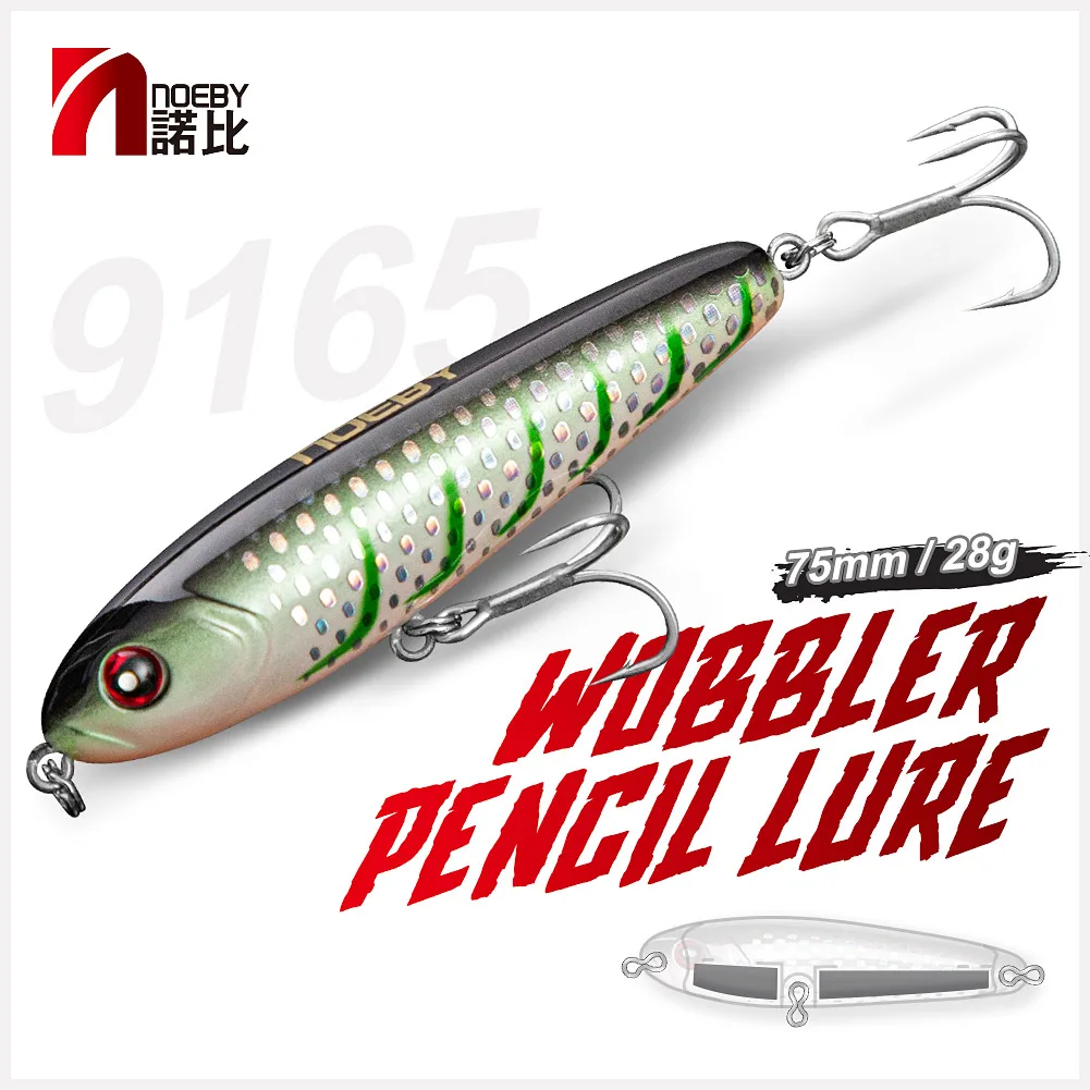 

NOEBY Pencil Bait 75mm 28g Sinking 0.5-1.8m Long Casting Hard Fishing Lure Japan Hook Isca Artificial Para Pesca Bass Wobbler