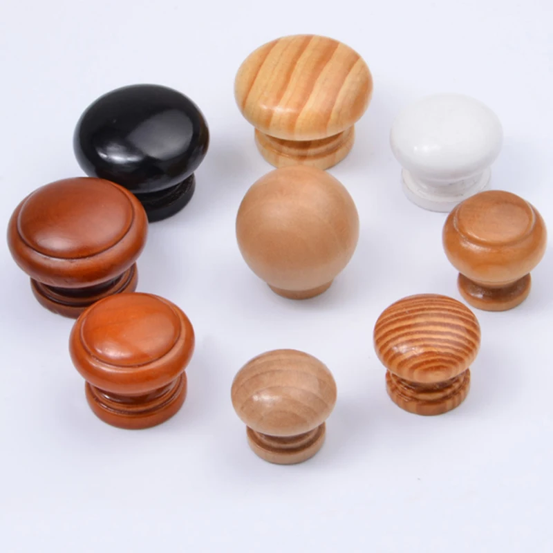 

1Pcs Natural Wood Cabinet Drawer Pull Handles Cabinet Knobs and Handles Cupboard Door Furniture Handles Pull Furniture Hardware