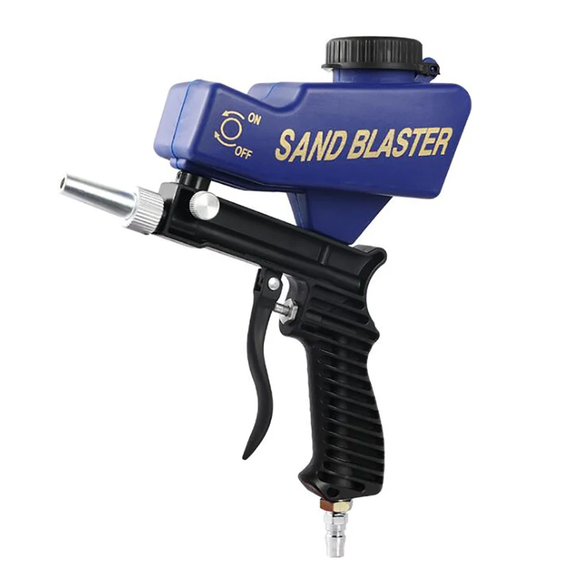 Abrasive Air Sandblaster Handheld Gun with 6mm Metal Nozzle,