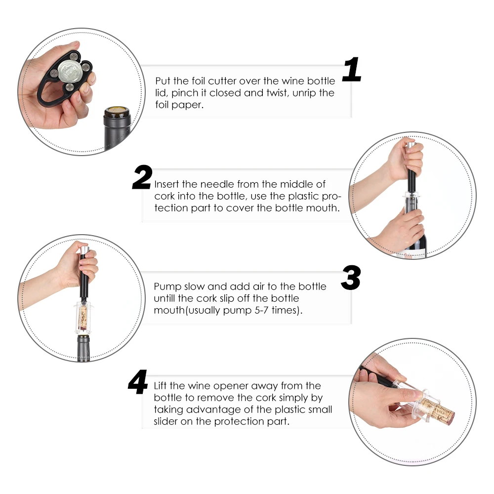 Воздушный насос открывалка для бутылок вина вакуумная пробка красного крышки
