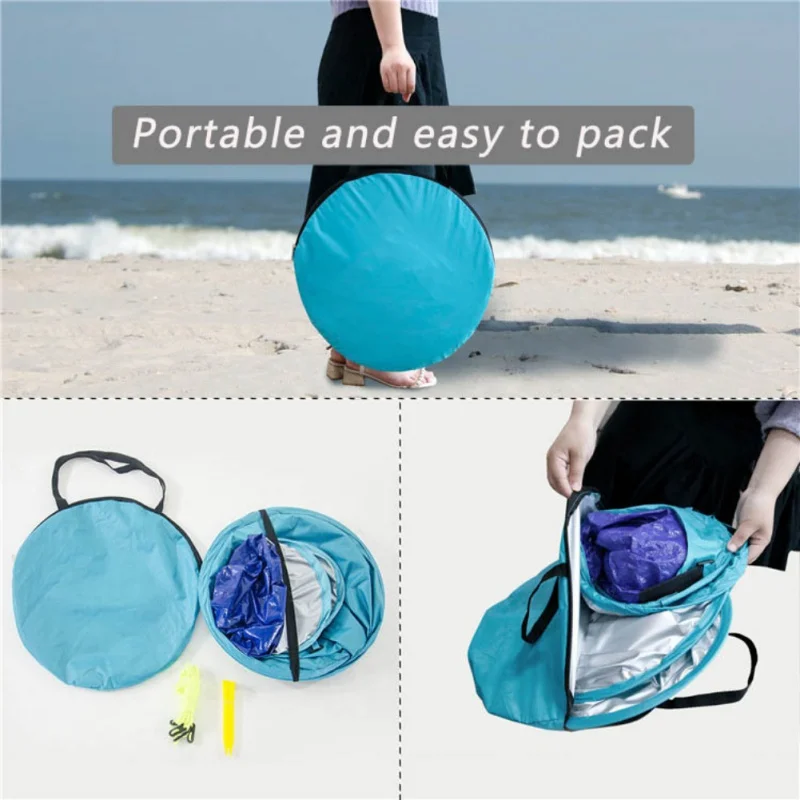 

Outdoor Beach Tent With Pool Children Waterproof Sun Awning Tent UV-protecting Sunshelter Kid Camping Sunshade