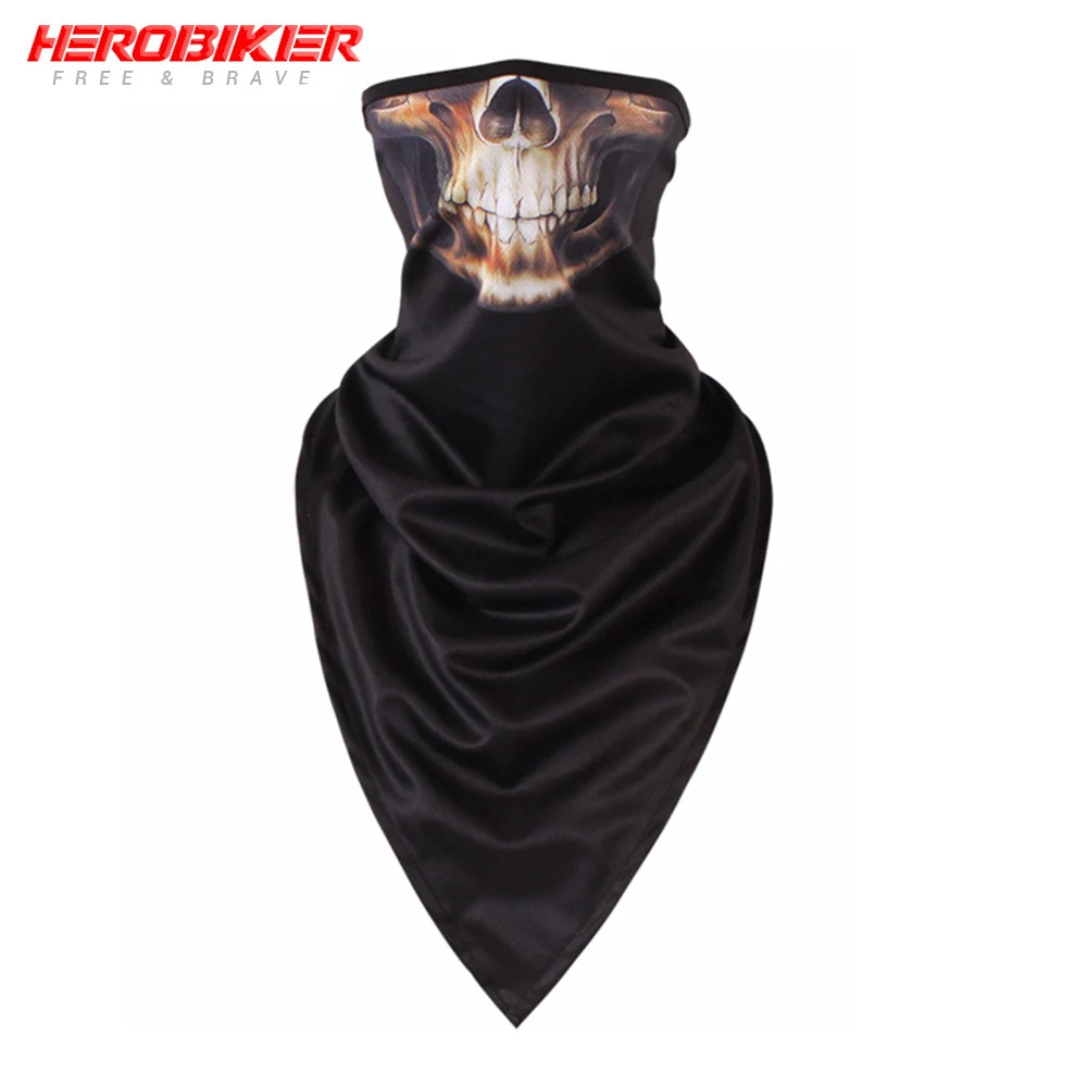 color05 HEROBIKER, новинка, Балаклава, мотоциклетная, мото, защита для лица, дышащая маска, мотоциклетная, многофункциональная, мото, полумаска, Быстросохнущий двигатель - Цвет: color05
