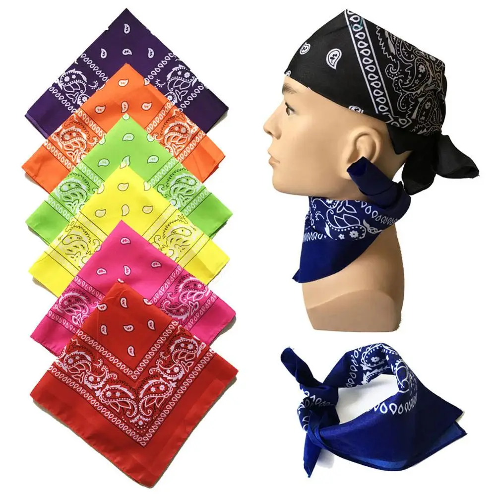 Унисекс смесь хип хоп бандана Головные уборы хлопок волос повязка шарф шеи