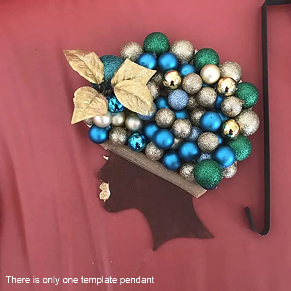 

Souvenir Wooden Crafts Graffiti Art Image Template Pendant Woman Head Shape Kids Toy DIY Mother Day For Front Door Multifunction