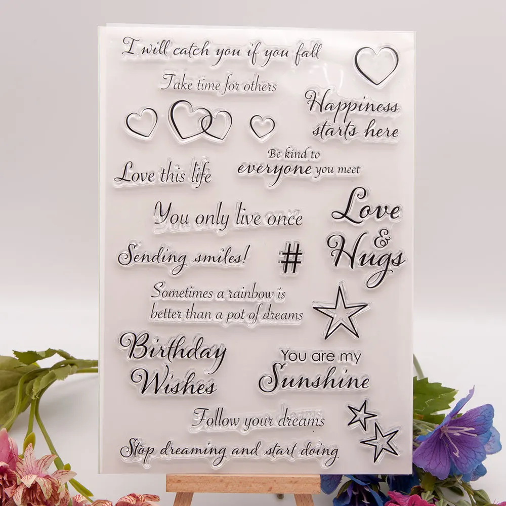 

ZFPARTY Love this life Clear Stamps Scrapbook Paper Craft Clear stamp scrapbooking