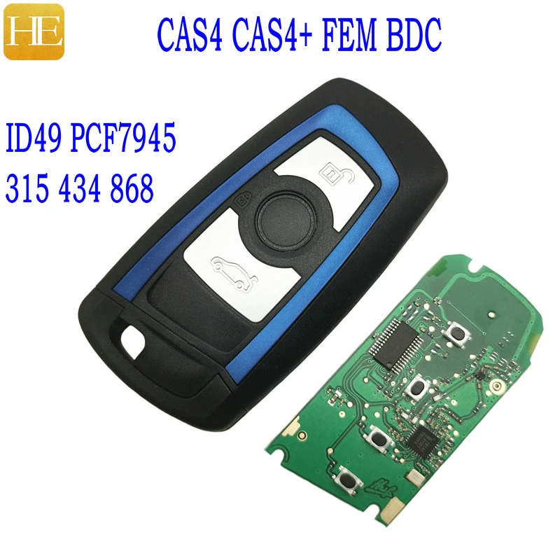 

HE Xiang Car Remote Key For BMW F 3 5 7 Series X5 X6 F20 F22 F30 CAS4 CAS4+ FEM BDC 315 434 868 Mhz ID49 PCF7945 Promixity Key