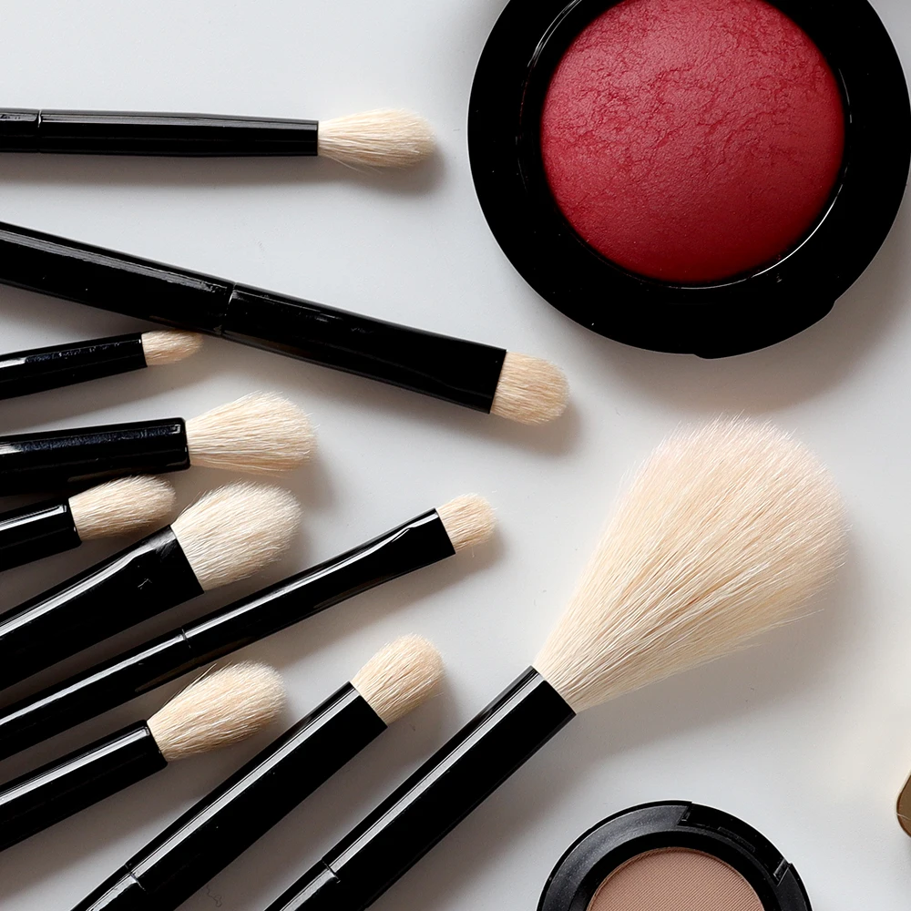 Косметические инструменты OVW 100% Аутентичные кисти из козьего волоса с черной