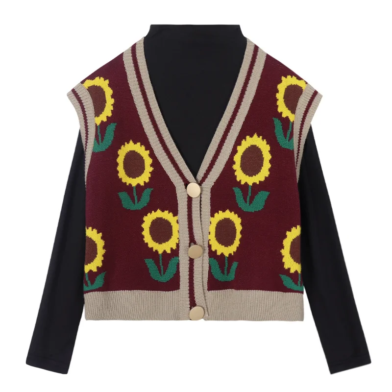 Vest Women Spring Artistic Loose Vintage College Knitted Ins All-match Soft Outwear Daily Cropped Students Design Retro Teens BF | Женская