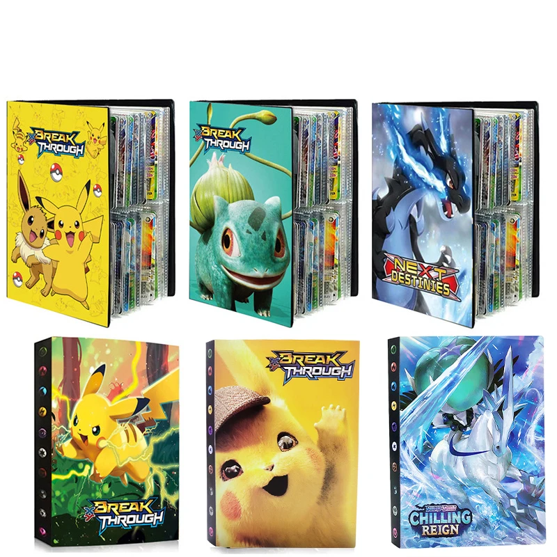

240Pcs Pokemon Card Book Games Charizard Pikachu Anime Album Toys Collection Card Pack Collection Booklet Kids Gifts Toys