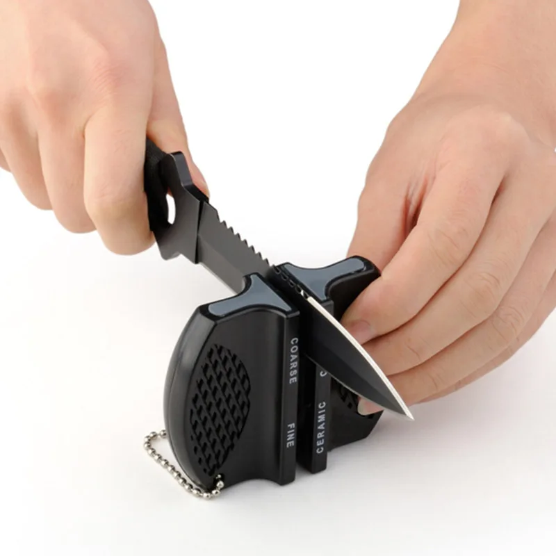 Рисамша мини Карманный Походный нож для заточки двух этапов керамической