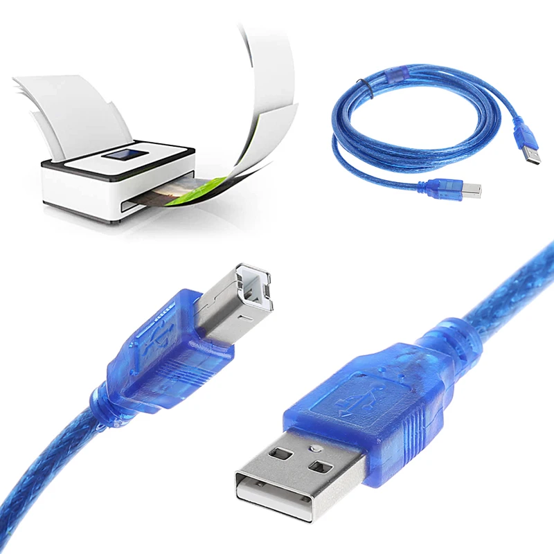 Кабель адаптер USB 2 0 A B для передачи данных шнур сканера принтера Epson Canon HP|Кабели