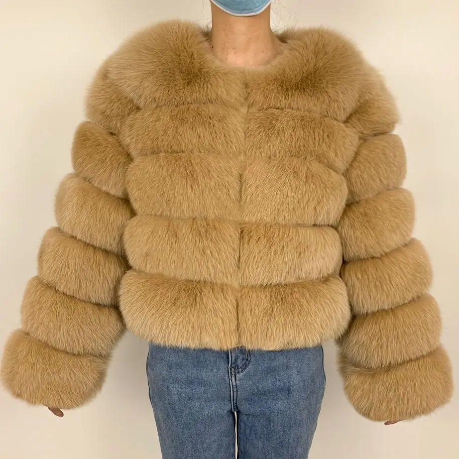 Женская парка с длинным рукавом теплая Толстая натуральным лисьим мехом