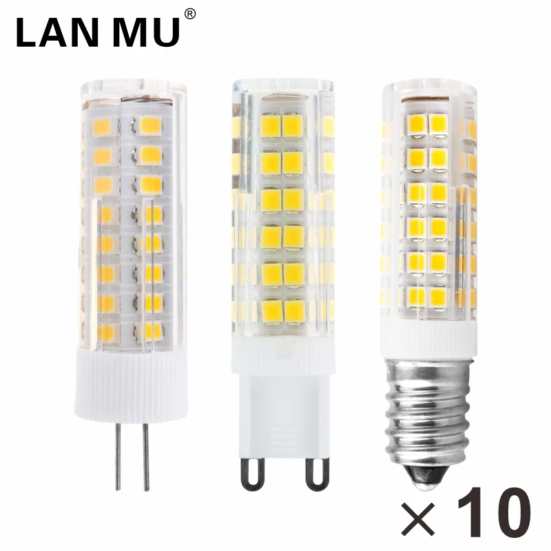 10pcs G9 G4 LED Bulb Light 3W 4W 5W 7W E14 LED Lamp AC220V LED Corn Bulb SMD2835 360 Beam Angle Replace 30W 40W 60W Halogen Lamp