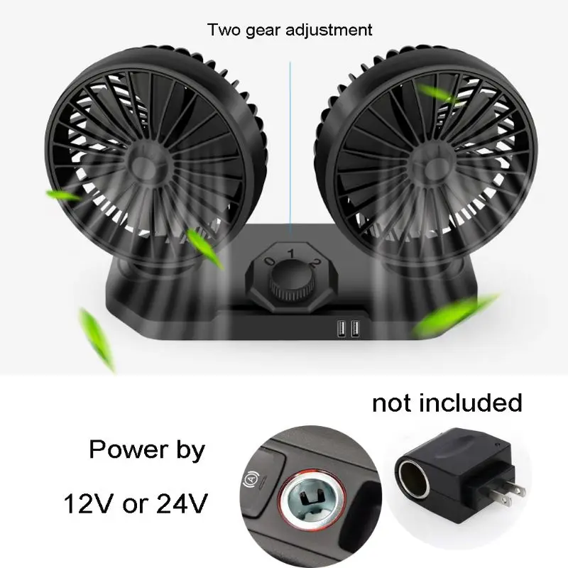 Универсальный автомобильный вентилятор охладитель воздуха 12В/24В охлаждение
