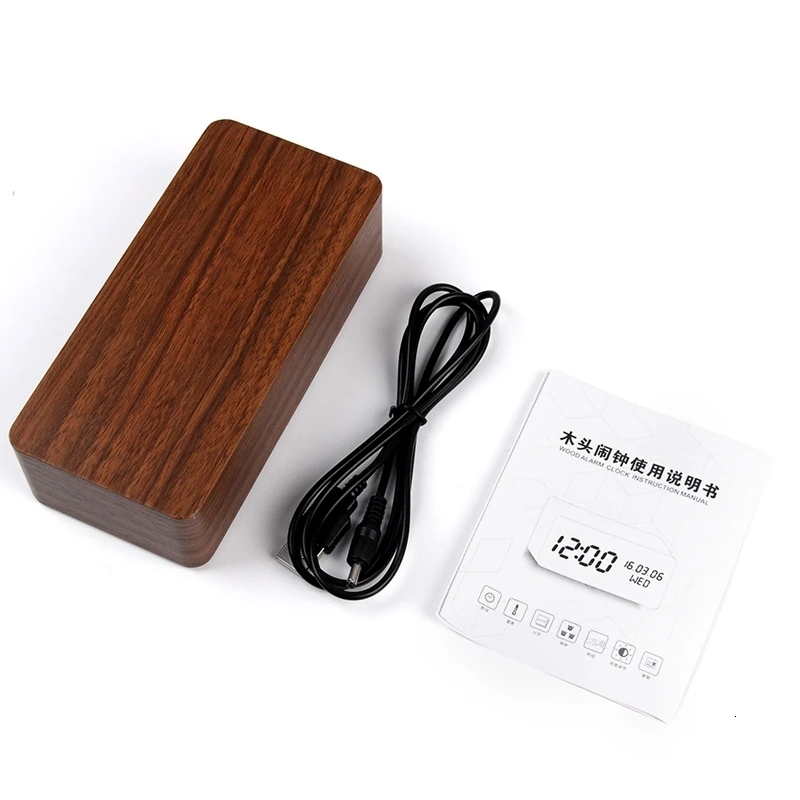 Цифровой будильник настольные электронные часы с голосовым управлением