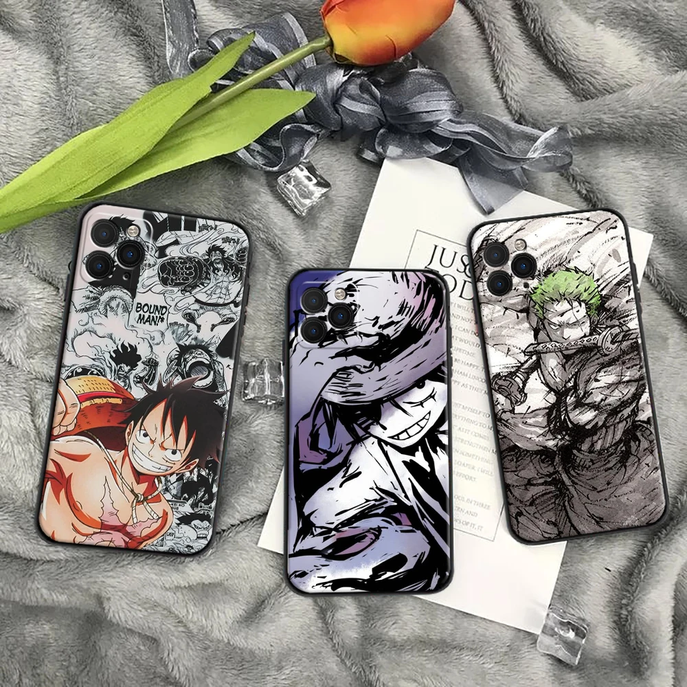 one piece phone case for iphone 11 12 13 pro max mini 6 7 8 6s plus x xr xs se 2020 5 soft funda hot anime cartoon back cover free global shipping