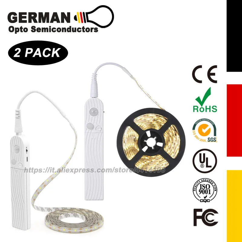 Фонарь с датчиком движения 4 режима 5 В USB 2 шт.|Светодиодные лампы и трубки| |