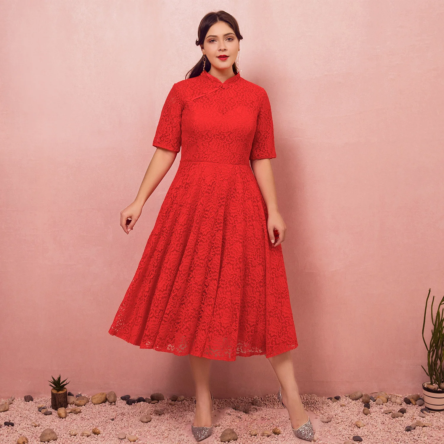 A Line Высокая шея чай Длина шифон коктейльное платье вечернее выпускного вечера