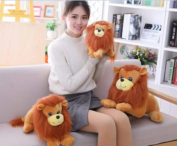 

new toy lovely lying lion plush toy cartoon lion soft doll throw pillow birthday gift w1110
