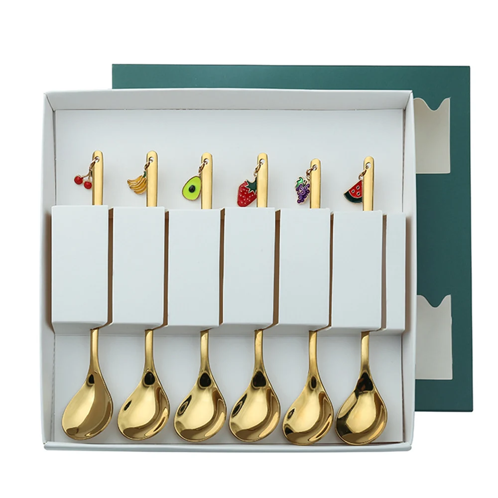 

Creative Stainless Steel Coffee Spoon Teaspoon Dessert Scoop Ice Cream Spoons Tableware Coffee Scoops Christmas gifts