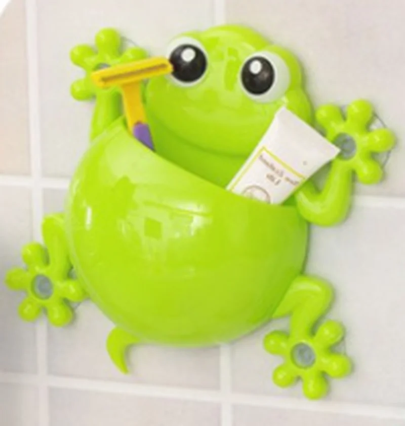 Мультяшная присоска Gecko настенная подставка для зубных щеток всасывающий крючок держатель зубной щетки домашний декор для детей аксессуары для ванной комнаты