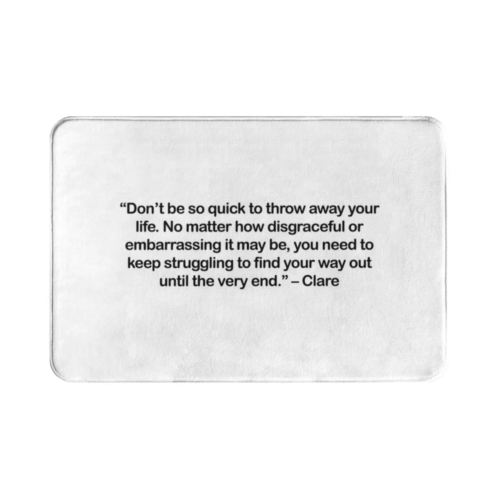 Коврик Clare-Quote коврик подушка мягкая Нескользящая Clare Claymore цитата аниме Цитата