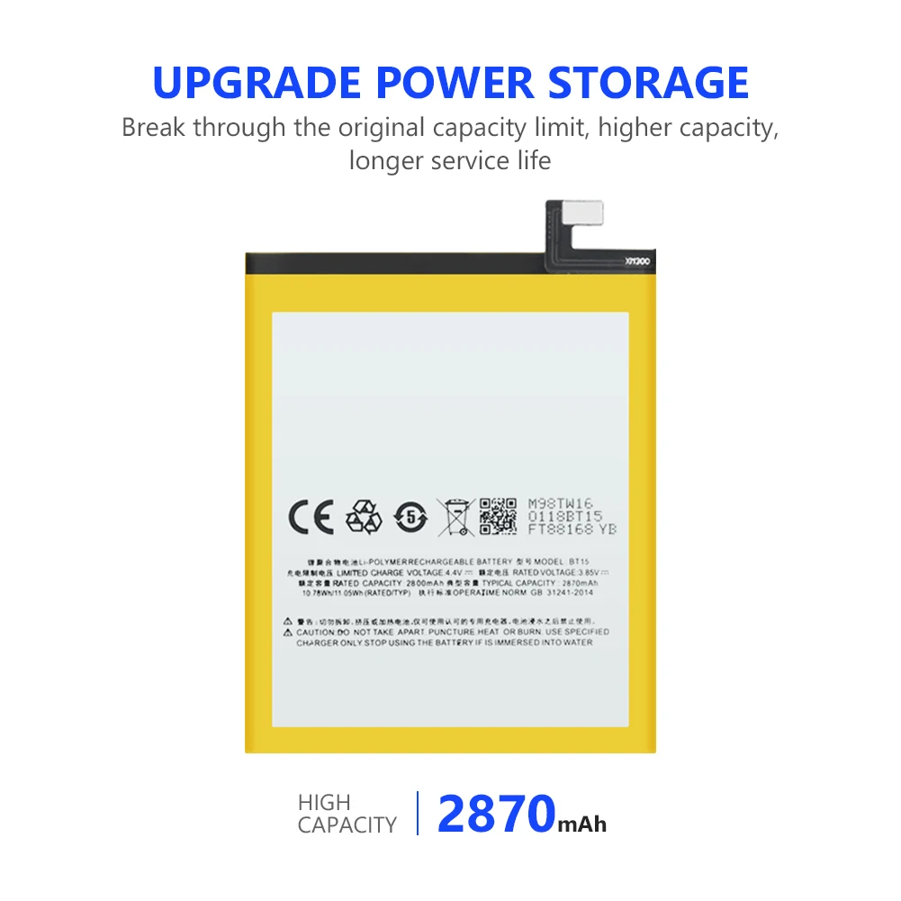Сменный аккумулятор для MEIZU M3S высококачественный 2870 мАч запасные части батарей