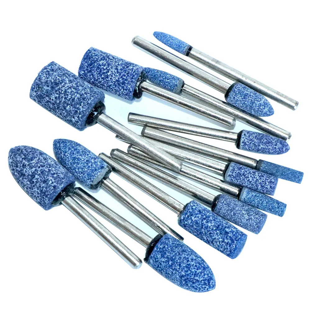 14Pcs Ceramic Grinding Head Rubber Mounted Point Wool felt Buffing wheel for Mould Polishing Dremel Rotary Tools | Инструменты