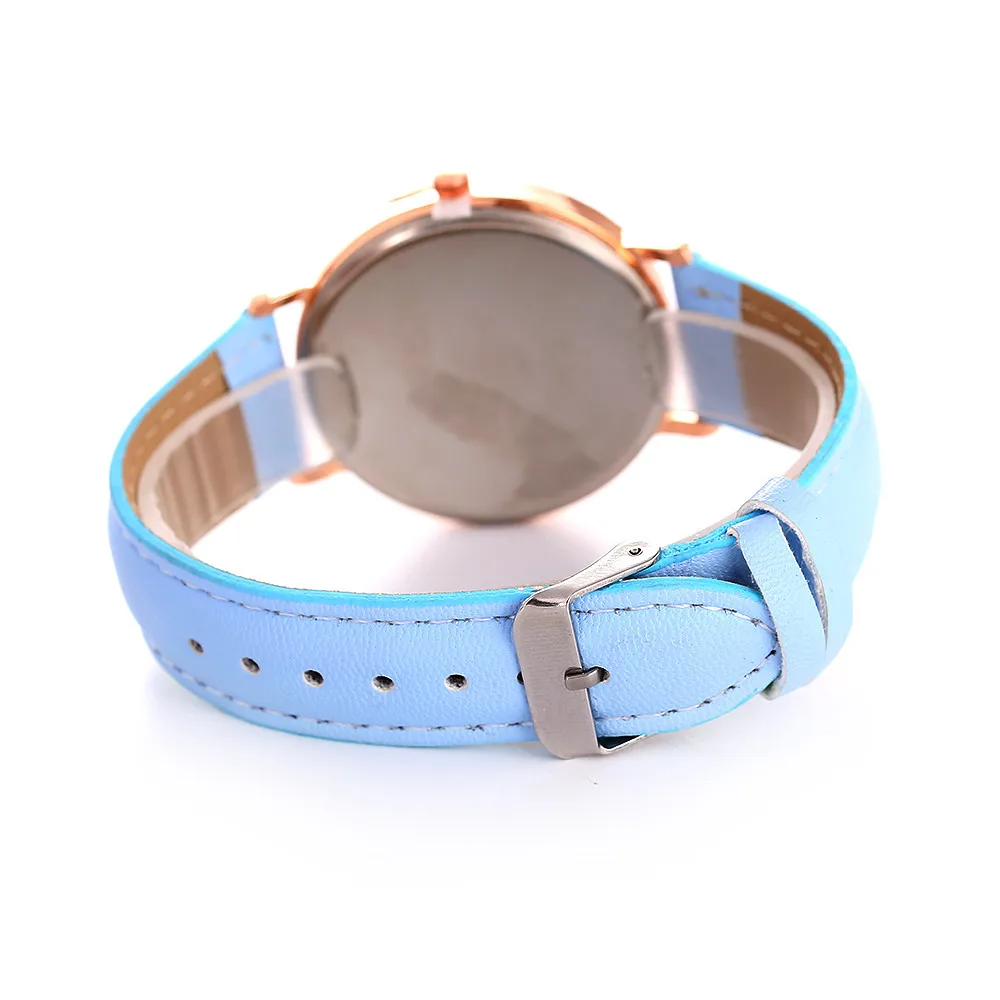 

Wristwatch Watches 2019 Woman Fashion Leather Band Analog Quartz Watches Minimalism Round Watches relojes de lujo para mujer