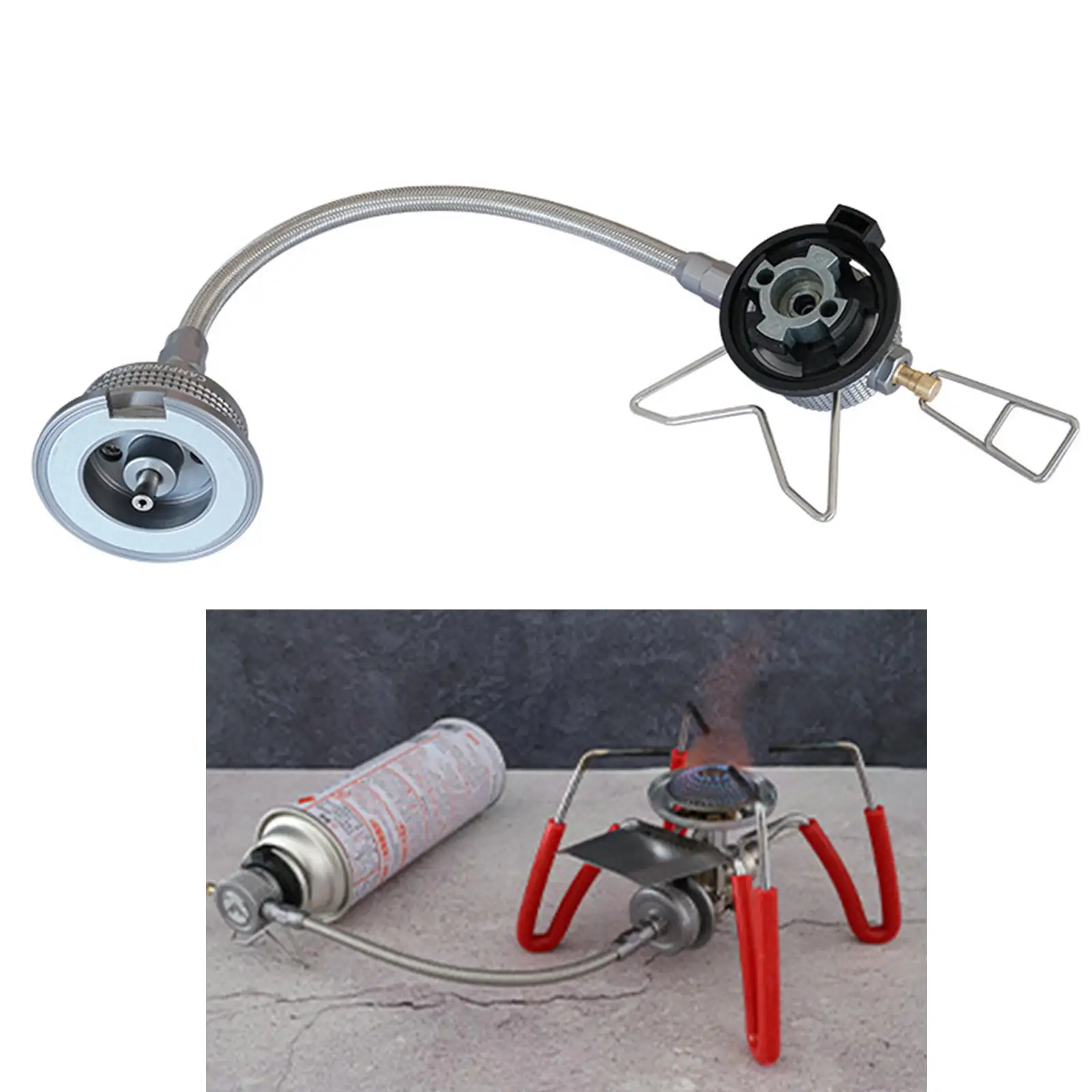 

Gas Stove Refill Adapter Hose Connector Gas Canister Extension Tube for Camping Travel Backpacking Cooking Equipment