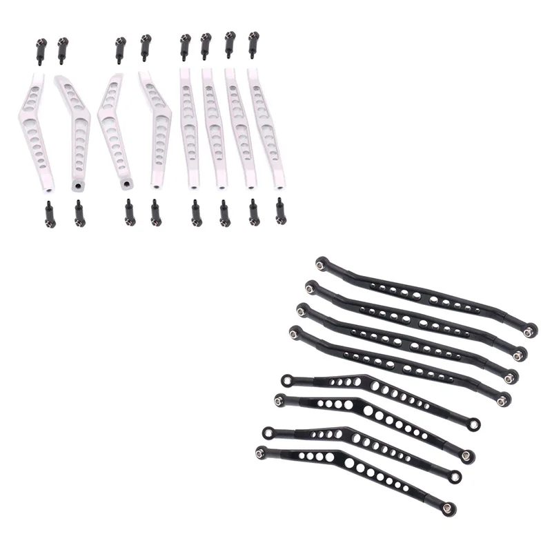 

8PCS CNC Metal Linkage Set Upper and Lower Suspension Link Rod for 1/10 RC Crawler Axial Wraith 90020 90018 90031
