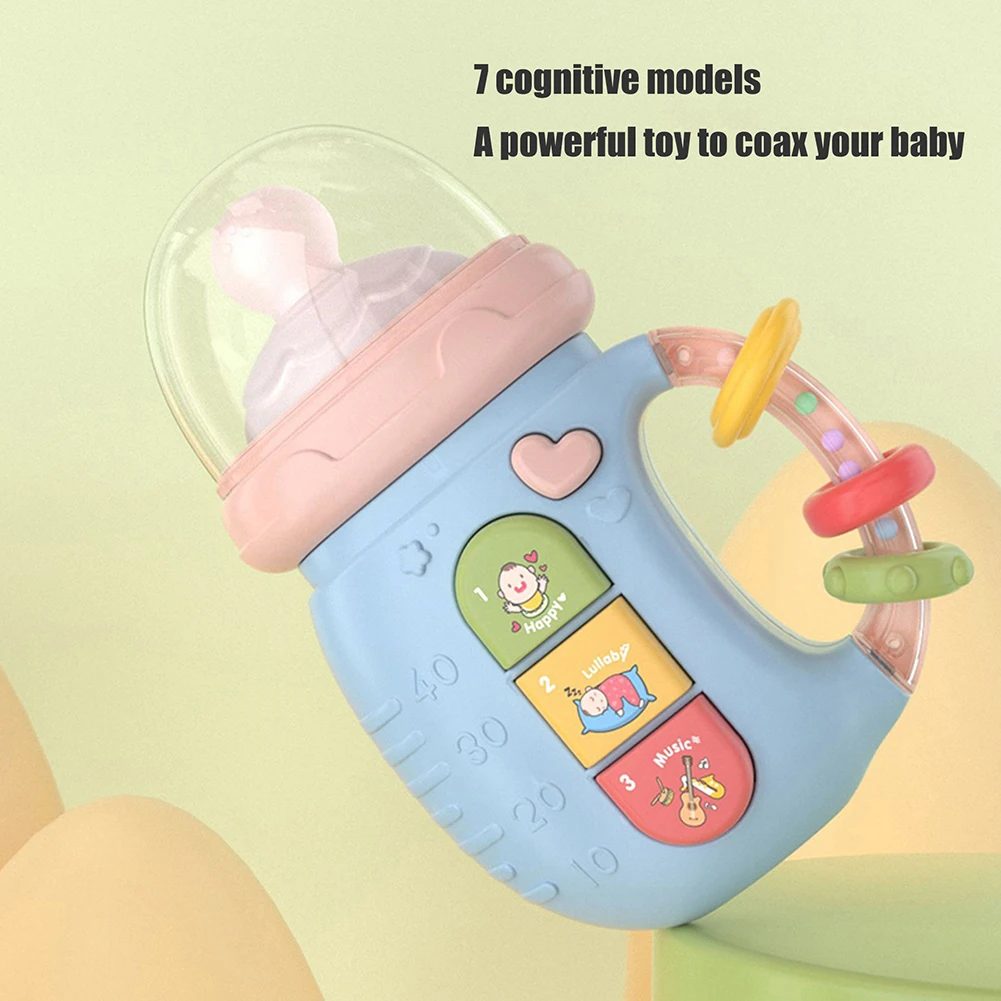 

Прямая поставка, детские электрические игрушки, музыкальные электрические успокаивающие бутылочки с погремушками для новорожденных, Игру...