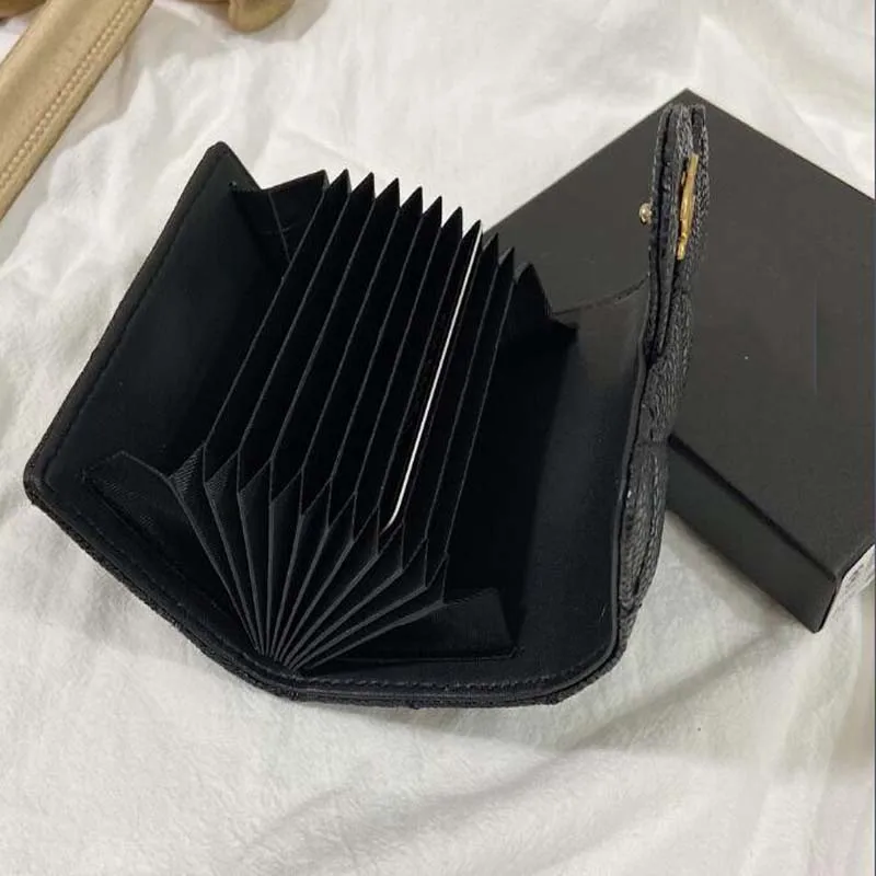 

New Luxury High Quality Design Wallet Mens Genuine Cow Leather Card Case Fashion Hasp Short Card Bag Female Lady Purses With Box